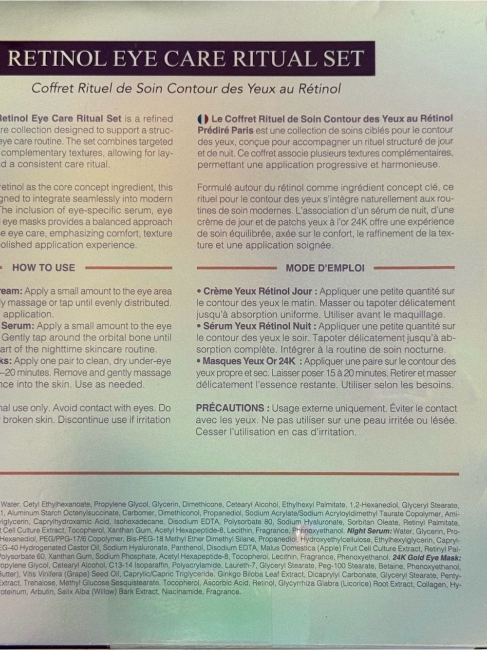 Retinol Eye Care Ritual Set – - Picture 3 of 3